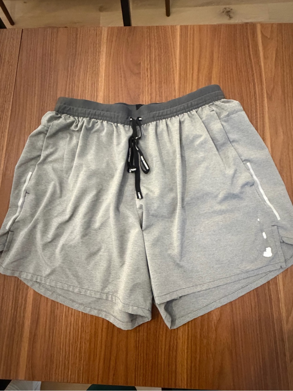 Men's Gray Athletic Drawstring Shorts